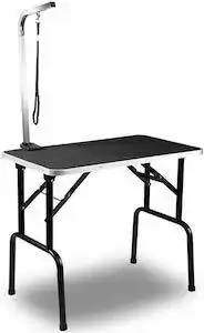 BTM Adjustable Portable Mobile Folding Dog Table