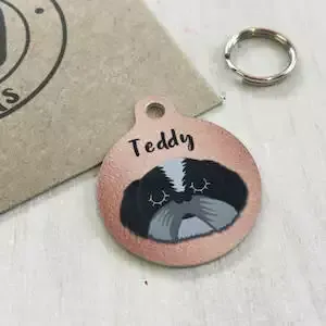 Hoobyno Personalised Copper Effect Dog Tag ID