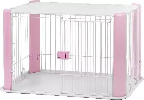 Iris Ohyama Pet Playpen and Roof