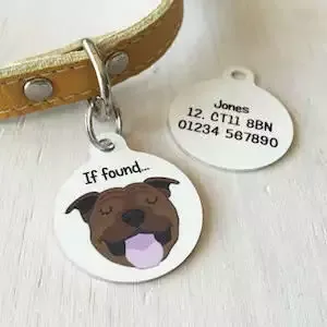 Hoobynoo Personalised Dog Breed ID Tag