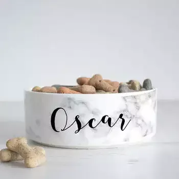 Personalised Marble Pet Bowl