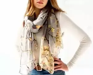 Personalised Or Monogrammed Soft Bird Print Scarf