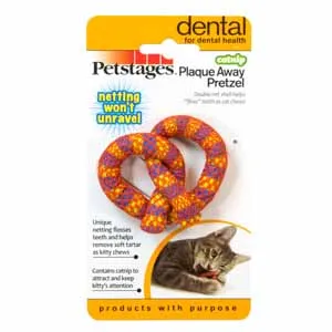 Petstages Catnip Plaque Away Pretzel