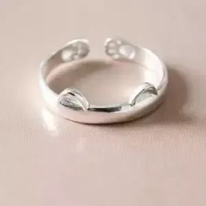 Silver Little Cat Ring