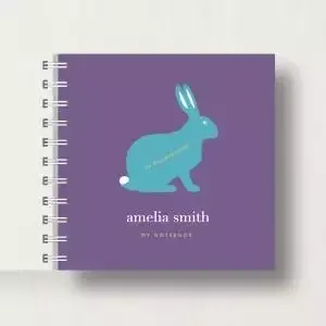 Personalised Kid's Rabbit Notebook